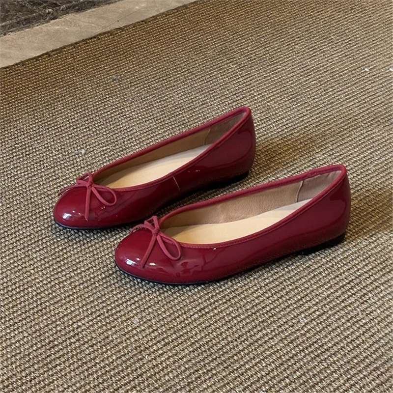 Damen Ballerinas aus glänzendem, strukturiertem Obermaterial Heidi Mode - Image 6