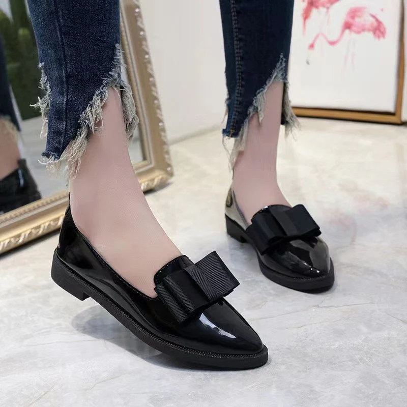 Damen Ballerinas aus Hochglanz-Leder mit eleganter Schleifen-Applikation Heidi Mode - Image 3