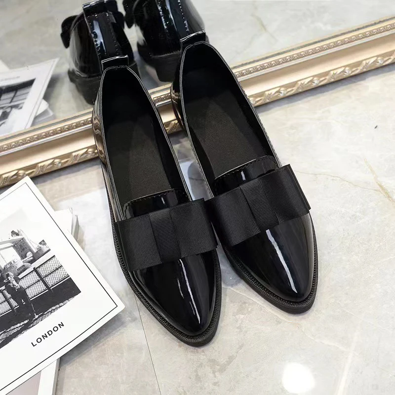 Damen Ballerinas aus Hochglanz-Leder mit eleganter Schleifen-Applikation Heidi Mode - Image 7
