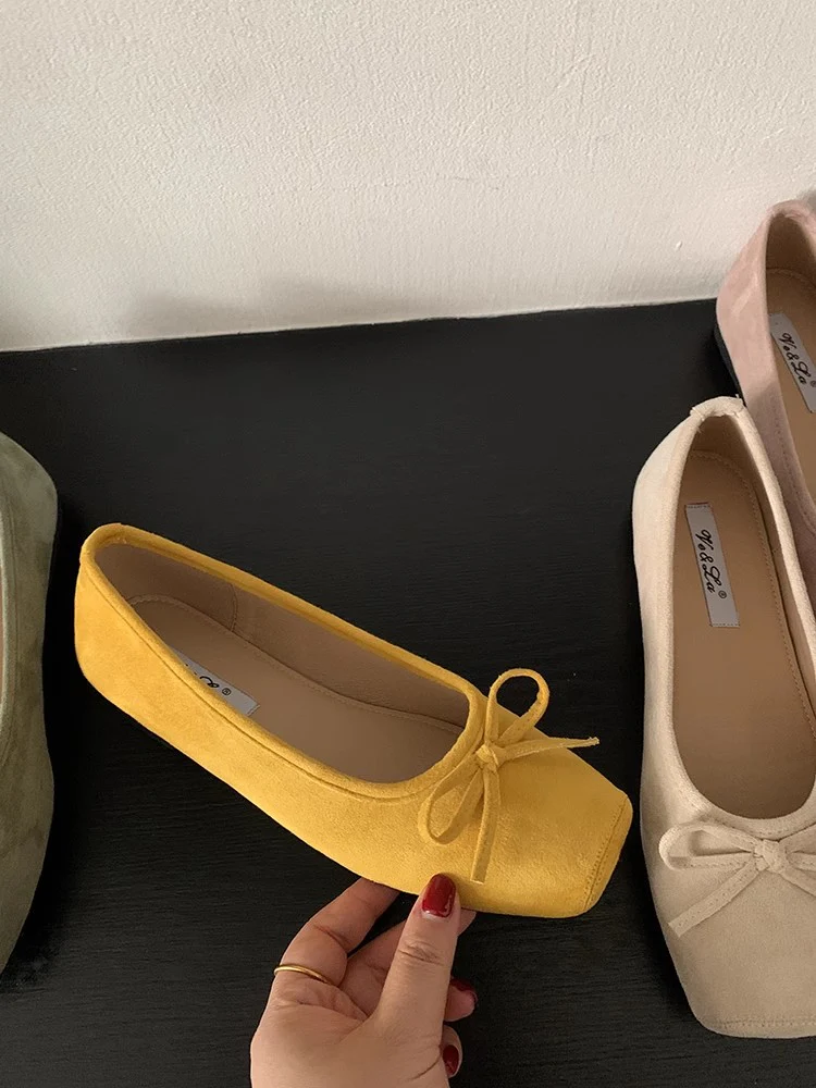 Damen Ballerinas aus hochwertigem Wildleder mit filigranem Schleifendetail Heidi Mode - Image 10