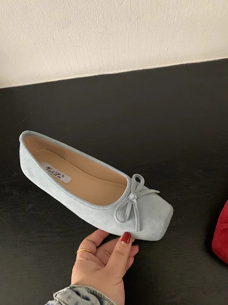 Damen Ballerinas aus hochwertigem Wildleder mit filigranem Schleifendetail Heidi Mode - Image 9