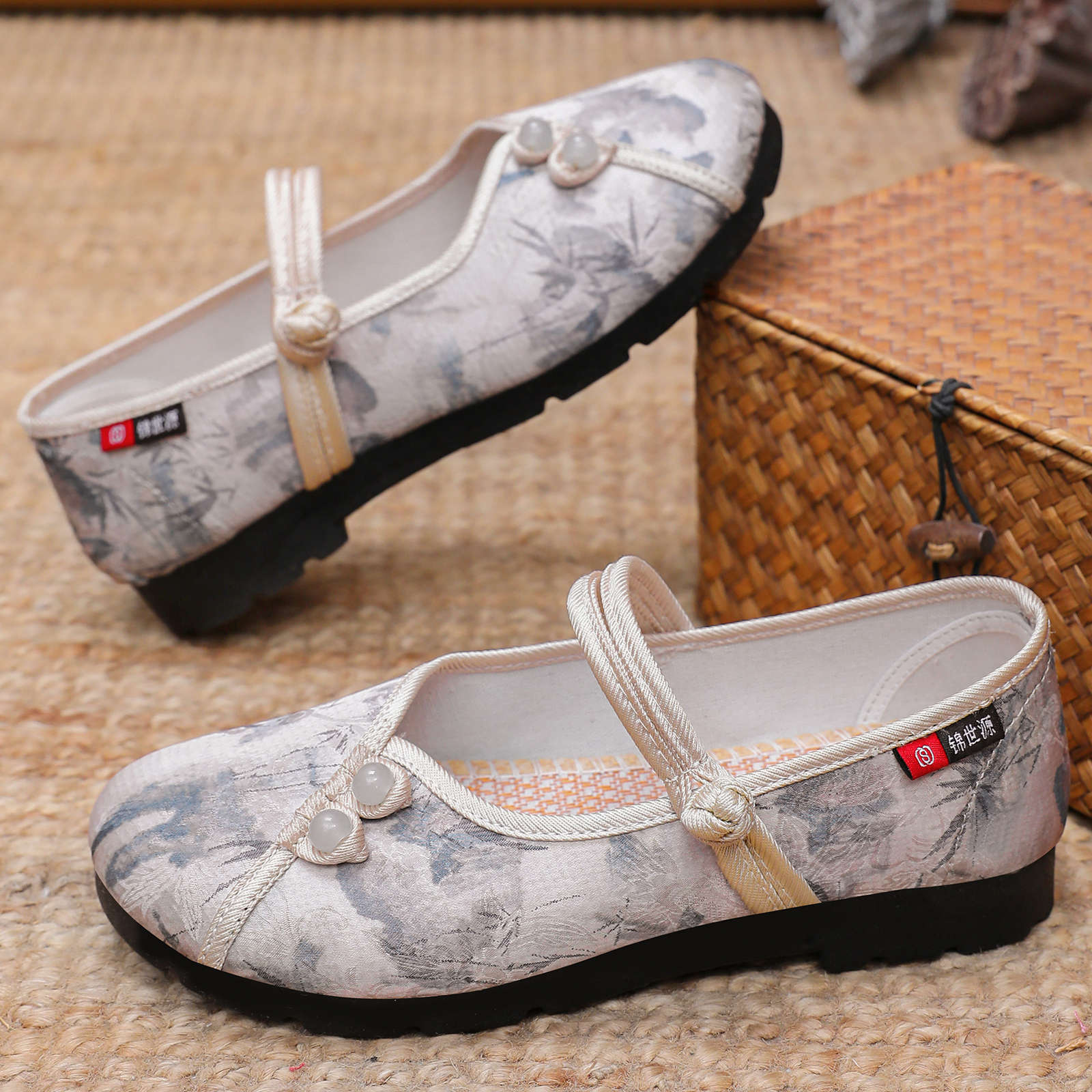 Damen ballerinas mit dekorativem Knopf-Design und komfortabler Sohle Heidi Mode - Image 3