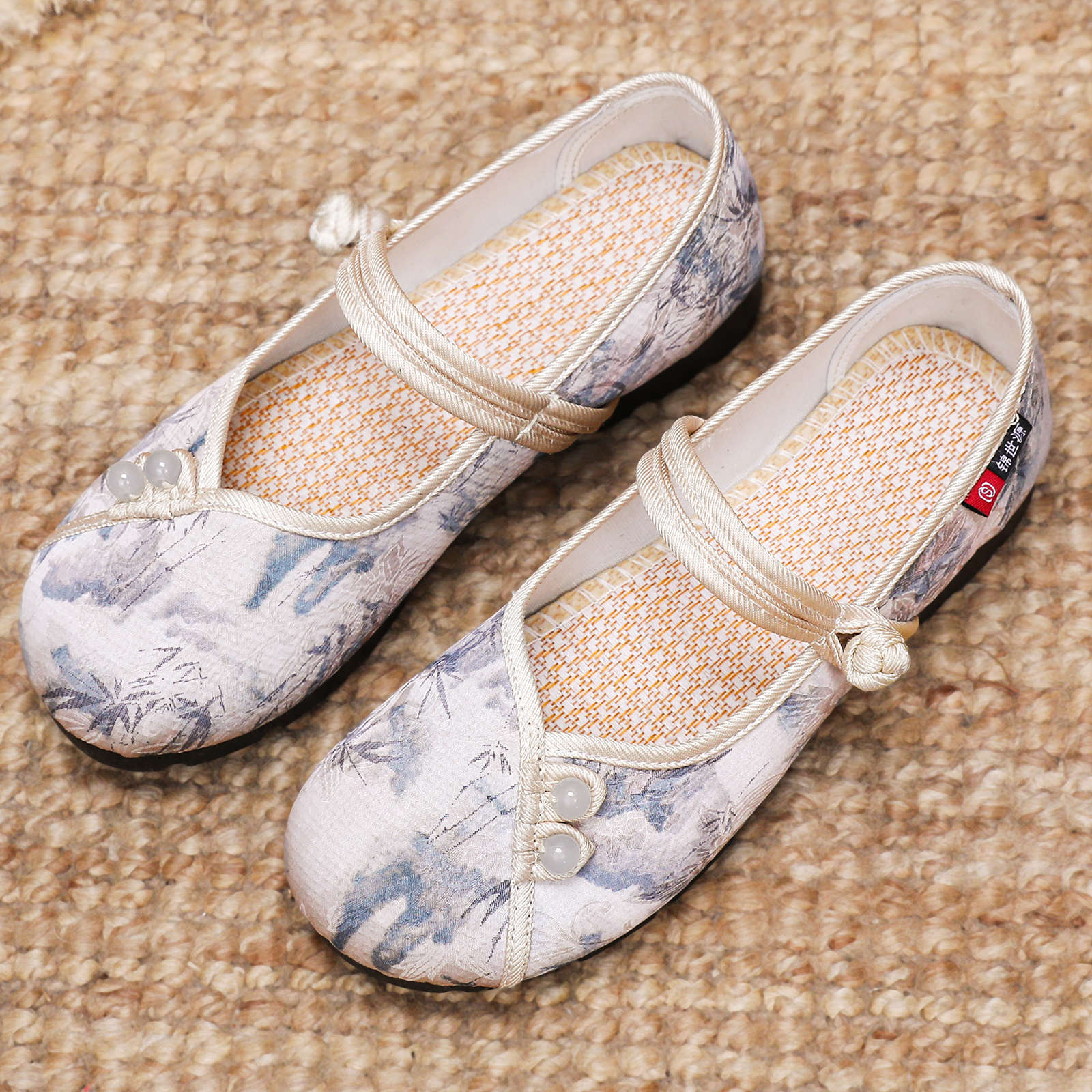 Damen ballerinas mit dekorativem Knopf-Design und komfortabler Sohle Heidi Mode - Image 4