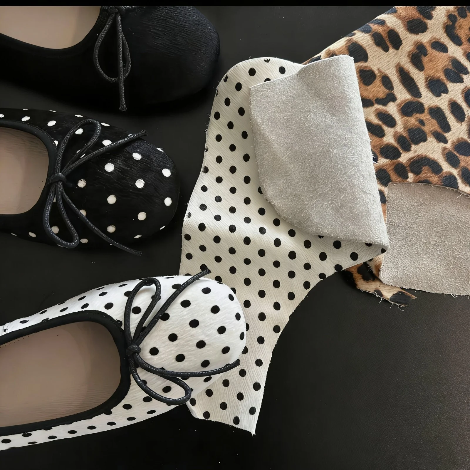 Damen Ballerinas mit dekorativem Punkten und charmantem Schleifenakzent Heidi Mode - Image 2