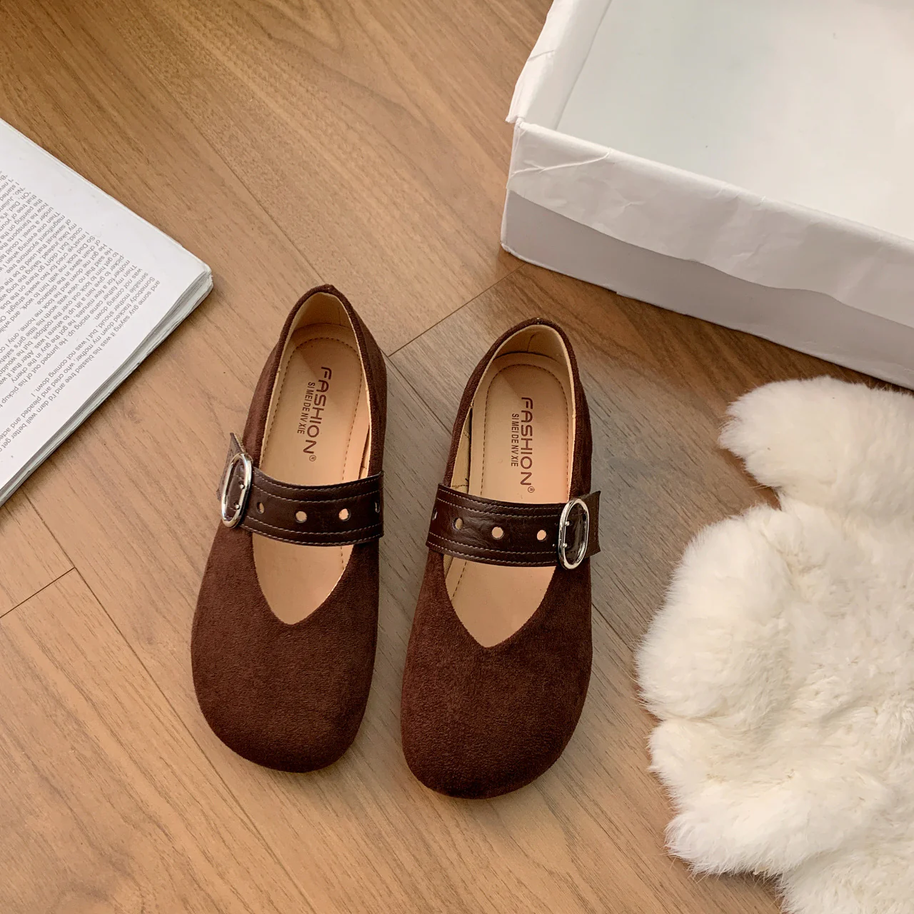Damen Ballerinas mit dekorativem Riemen und komfortablem Fußbett Heidi Mode - Image 2