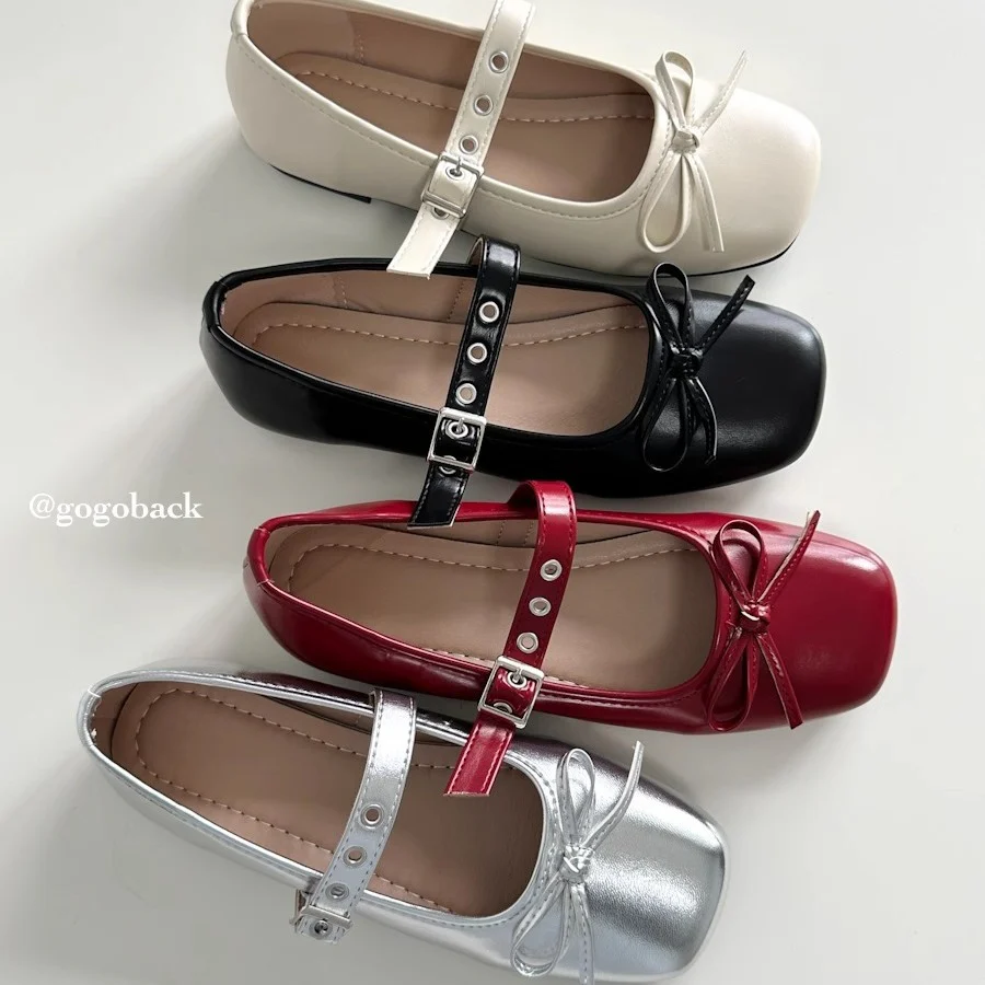 Damen Ballerinas mit dekorativem Schleifenakzent und verstellbarem Riemen Heidi Mode - Image 2
