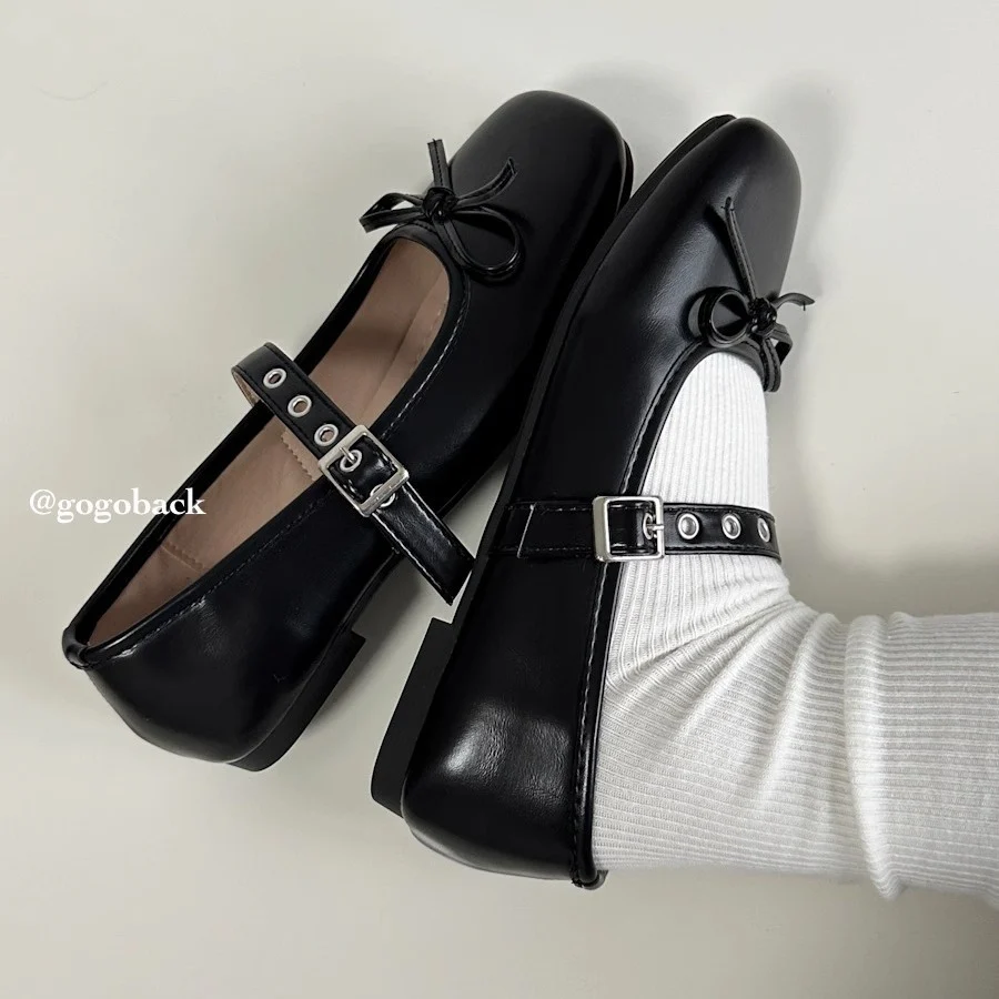 Damen Ballerinas mit dekorativem Schleifenakzent und verstellbarem Riemen Heidi Mode - Image 4