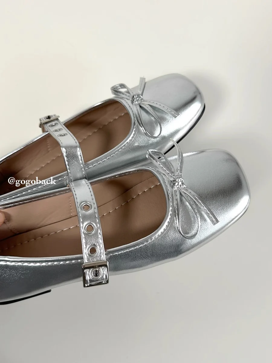 Damen Ballerinas mit dekorativem Schleifenakzent und verstellbarem Riemen Heidi Mode - Image 9