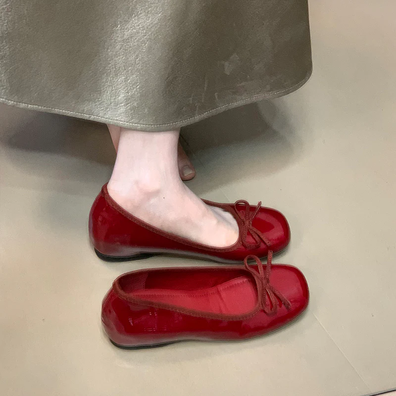 Damen Ballerinas mit dekorativer Schleifenverzierung und bequemer Sohle Heidi Mode - Image 3