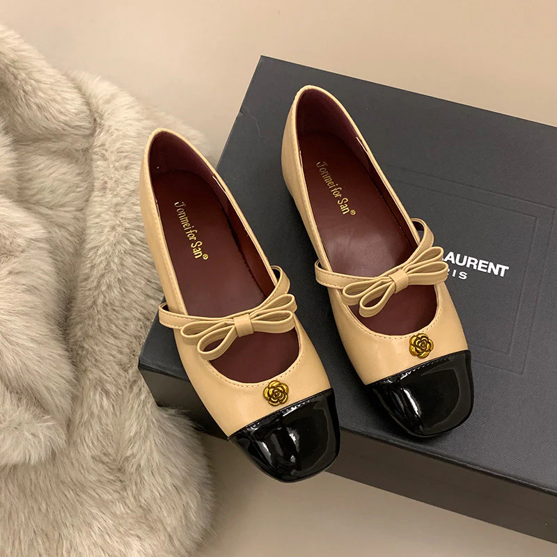 Damen Ballerinas mit dekorativer Schleifenverzierung und edlem Glanz Heidi Mode - Image 2