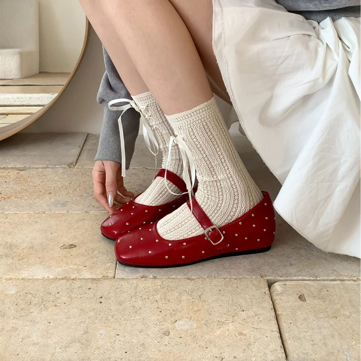 Damen Ballerinas mit dekorativer Schnalle und funkelndem Design Heidi Mode - Image 2