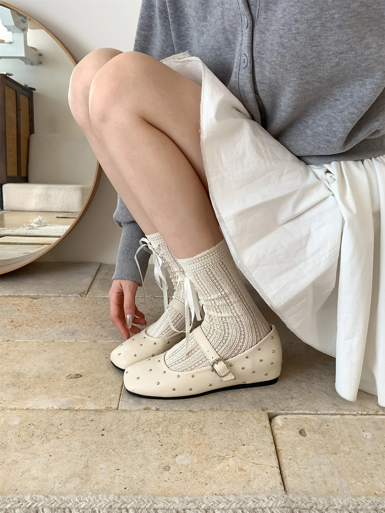 Damen Ballerinas mit dekorativer Schnalle und funkelndem Design Heidi Mode - Image 9
