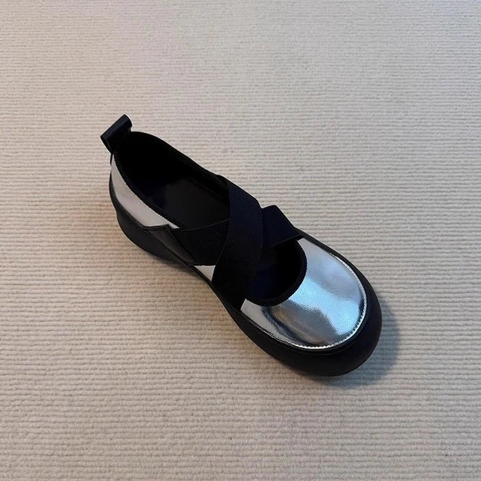Damen Ballerinas mit elastischem Kreuzband und dämpfender Sohle Heidi Mode - Image 2