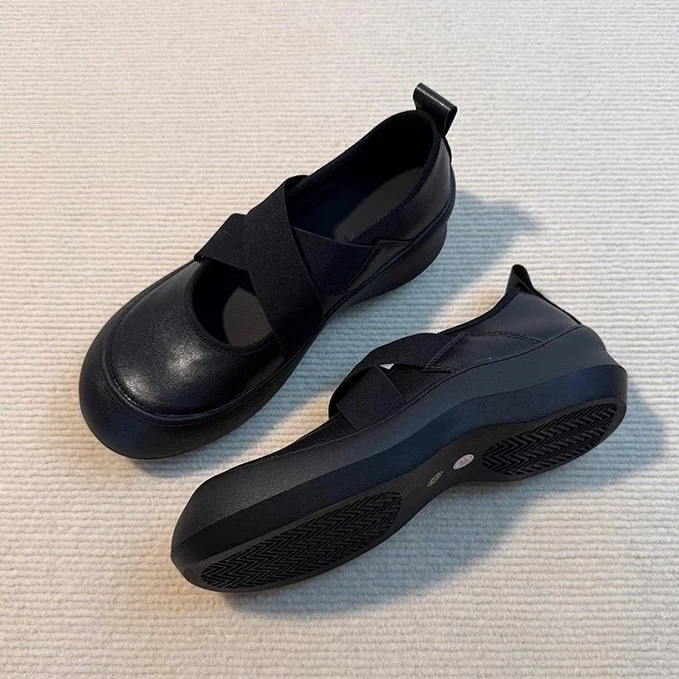 Damen Ballerinas mit elastischem Kreuzband und dämpfender Sohle Heidi Mode - Image 4