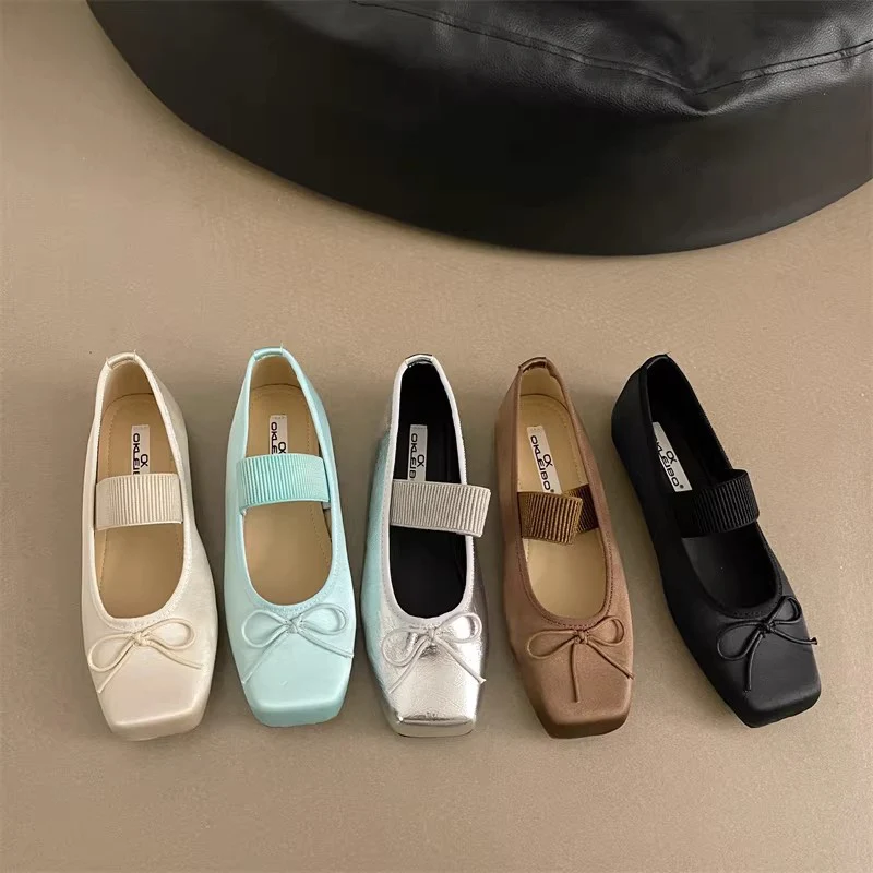 Damen Ballerinas mit elastischem Riemen und dekorativem Schleifenakzent Heidi Mode - Image 3