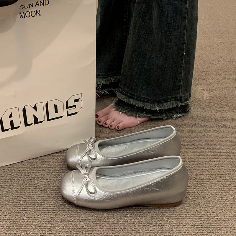 Damen Ballerinas mit elegantem Glanz und feiner Schleife Heidi Mode - Image 10