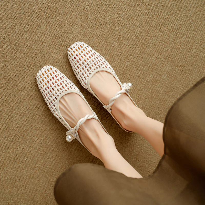 Damen Ballerinas mit elegantem Netzdesign und stylischem Riemchen Heidi Mode - Image 7