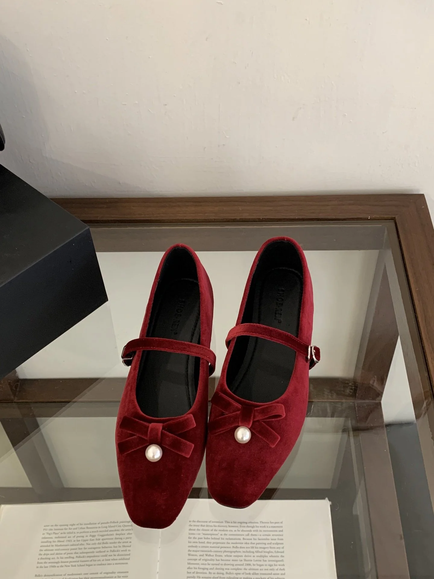 Damen Ballerinas mit elegantem Riemchen und perlverzierter Schleife Heidi Mode - Image 6