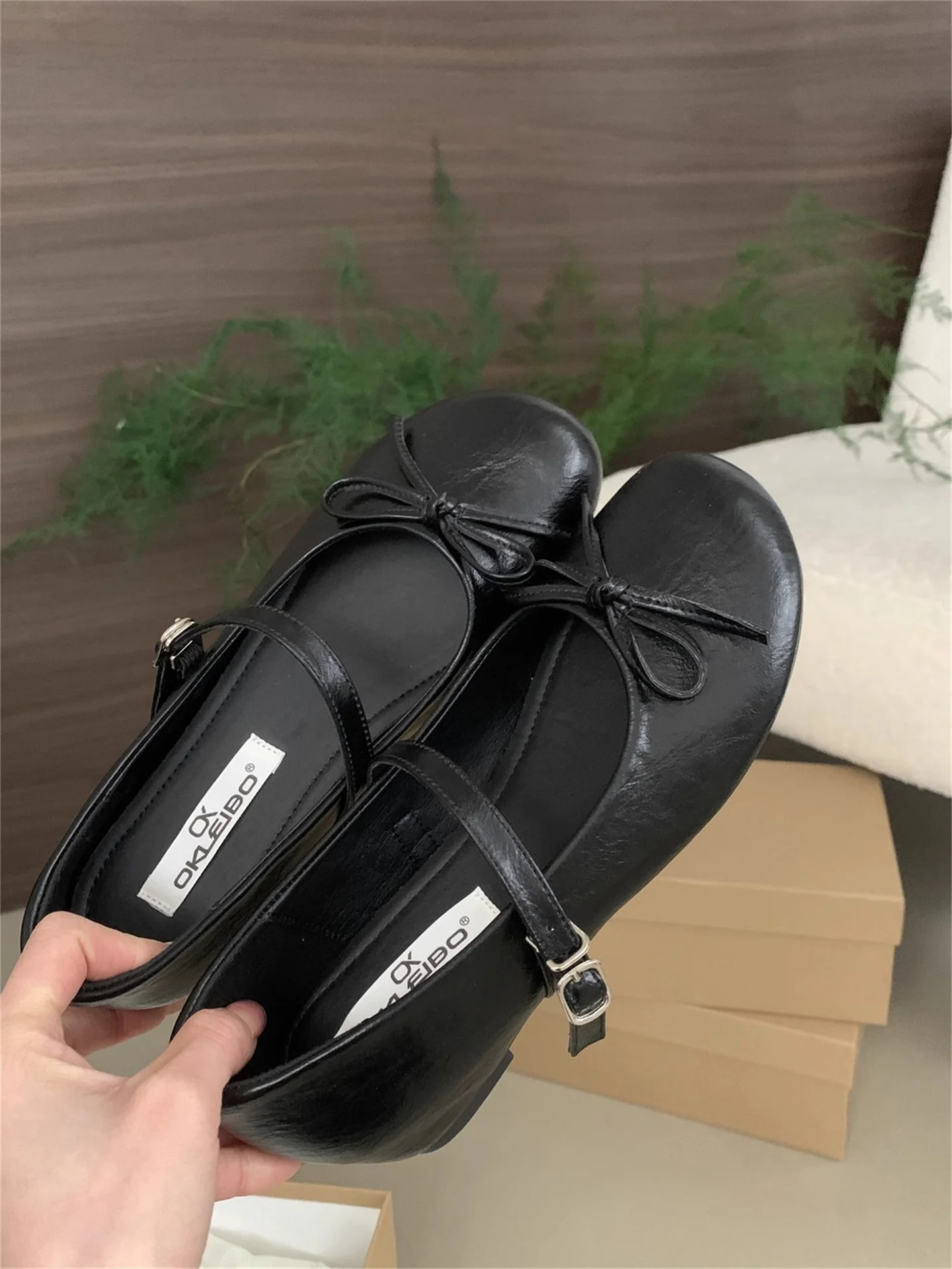 Damen Ballerinas mit elegantem Riemchen und zierlichem Schleifendetail Heidi Mode - Image 6