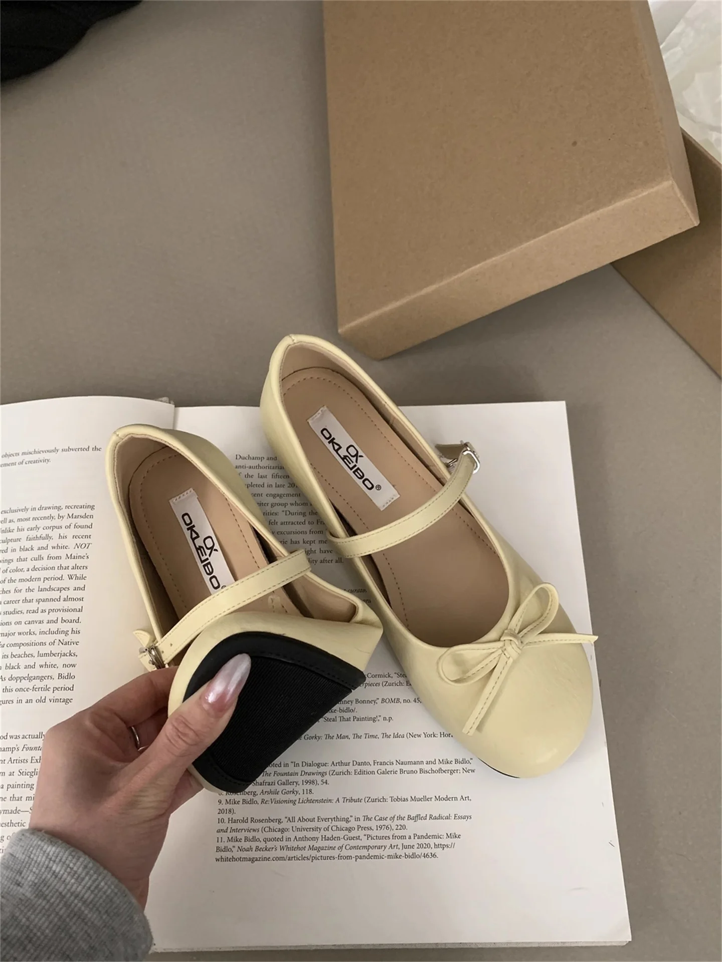 Damen Ballerinas mit elegantem Riemchen und zierlichem Schleifendetail Heidi Mode - Image 7