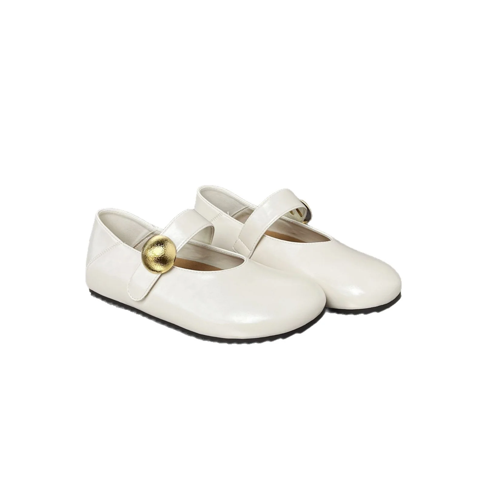 Damen Ballerinas mit elegantem Riemen und goldener Schnalle Heidi Mode - Image 5