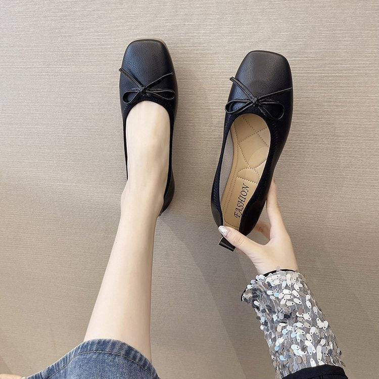 Damen Ballerinas mit Elegantem Schleifen-Detail und Hochwertigem Leder Heidi-Mode - Image 4