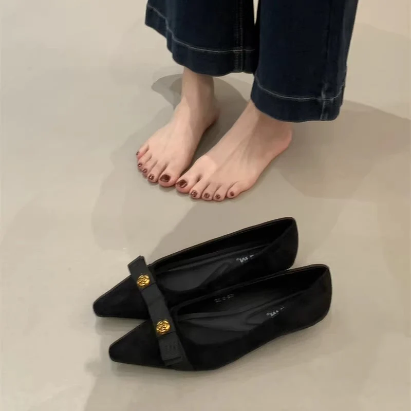 Damen Ballerinas mit elegantem Schleifen-Detail und hochwertigem Veloursleder Heidi Mode - Image 2