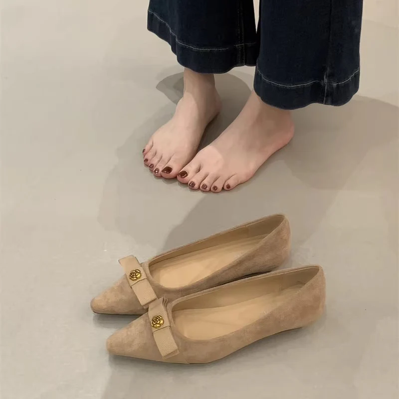 Damen Ballerinas mit elegantem Schleifen-Detail und hochwertigem Veloursleder Heidi Mode - Image 3