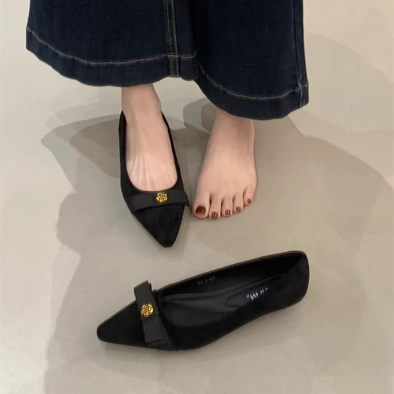 Damen Ballerinas mit elegantem Schleifen-Detail und hochwertigem Veloursleder Heidi Mode - Image 4