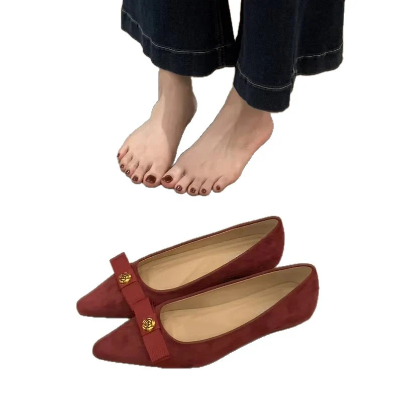 Damen Ballerinas mit elegantem Schleifen-Detail und hochwertigem Veloursleder Heidi Mode - Image 5