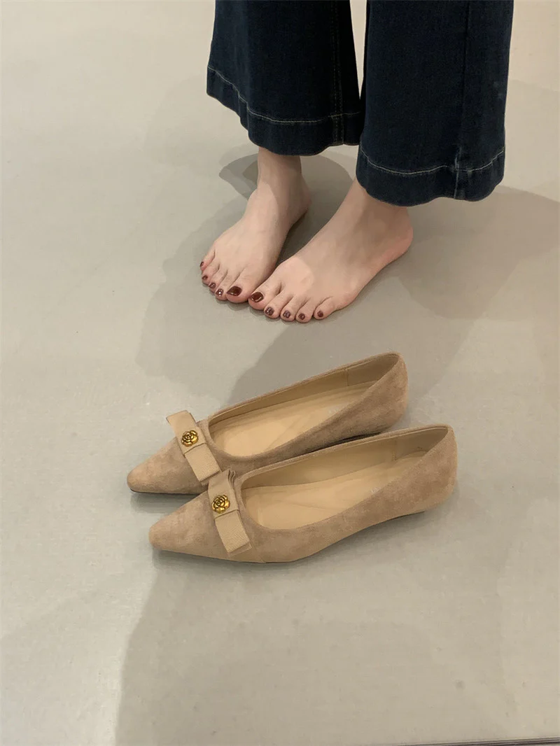 Damen Ballerinas mit elegantem Schleifen-Detail und hochwertigem Veloursleder Heidi Mode - Image 6