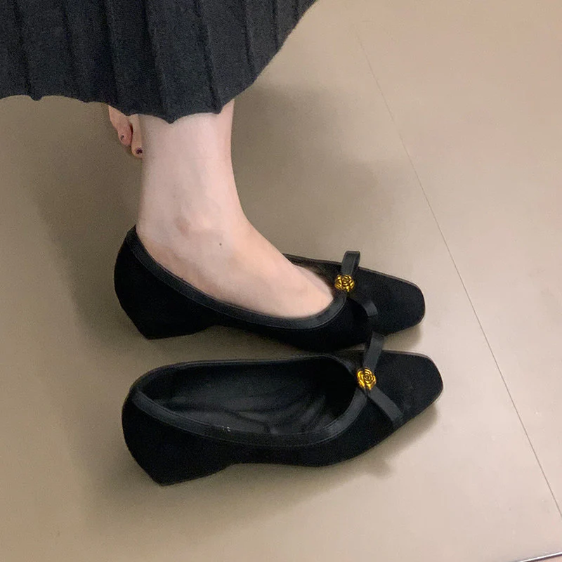 Damen Ballerinas mit elegantem Schleifenakzent und hochwertigem Veloursleder Heidi Mode - Image 6