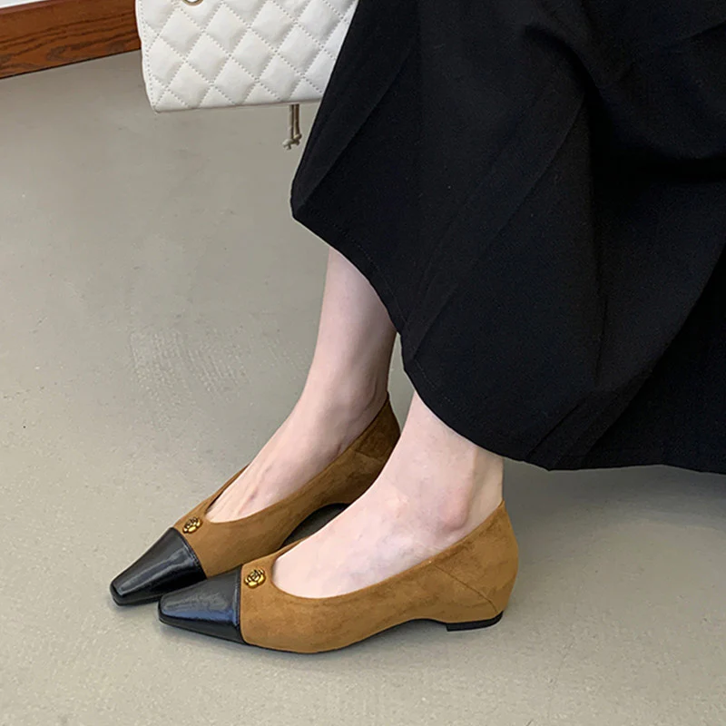 Damen Ballerinas mit elegantem spitz zulaufendem Design und modischem Lackakzent Heidi Mode - Image 6