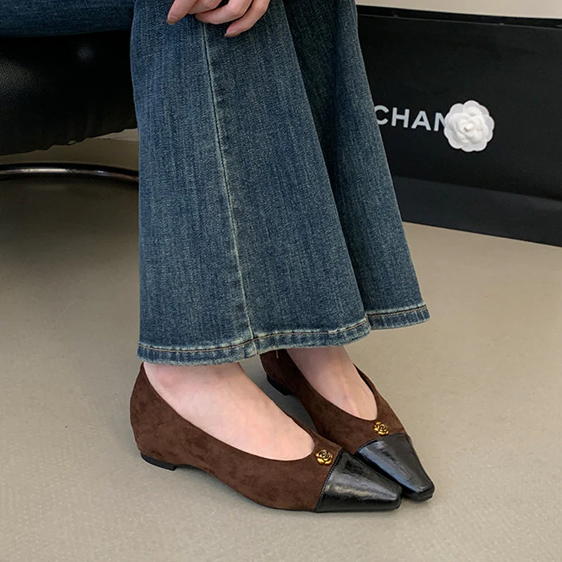 Damen Ballerinas mit elegantem spitz zulaufendem Design und modischem Lackakzent Heidi Mode - Image 8