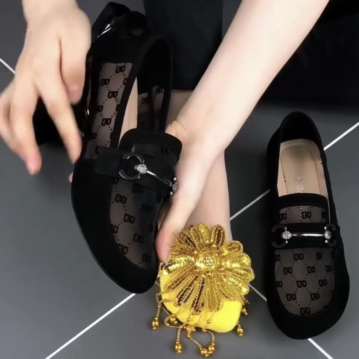 Damen Ballerinas mit elegantem Transparenz-Design und modischen Akzenten Heidi Mode - Image 3