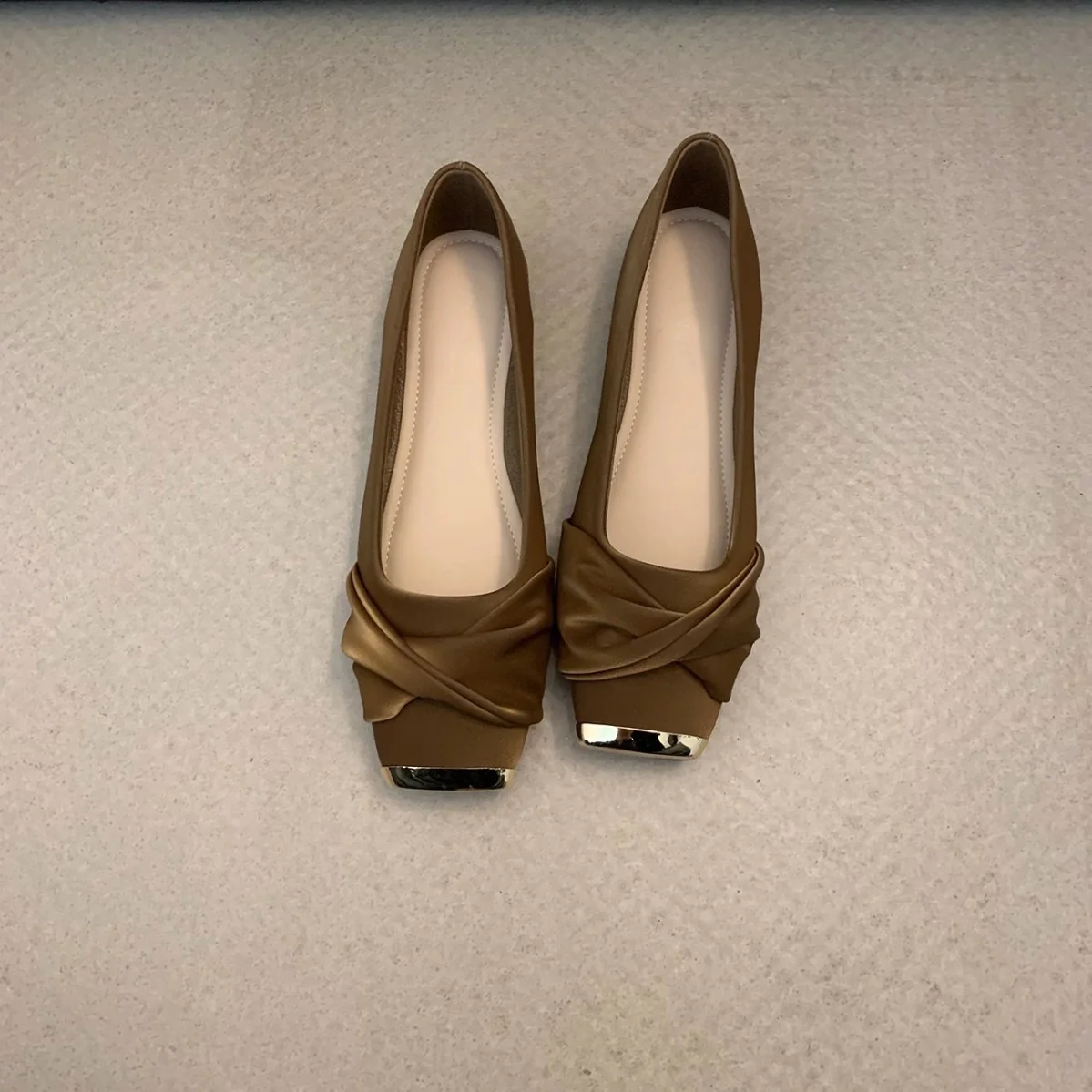Damen Ballerinas mit eleganter Drapierung und glänzender Schuhspitze Heidi Mode - Image 3