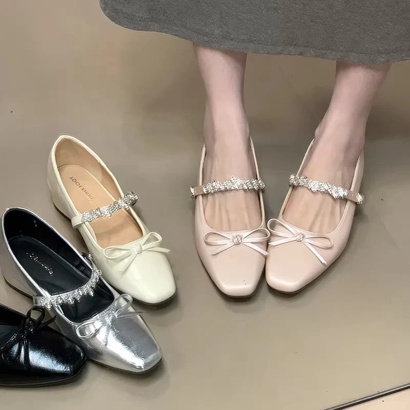 Damen Ballerinas mit eleganter Riemchenverzierung und schimmerndem Finish Heidi Mode - Image 2