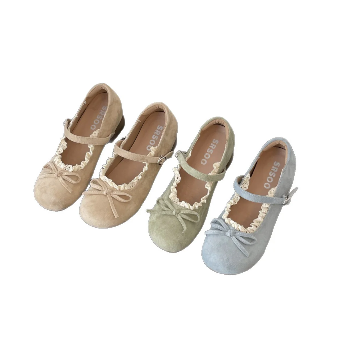 Damen Ballerinas mit eleganter Rüschenkante und praktischem Riemen Heidi Mode - Image 5