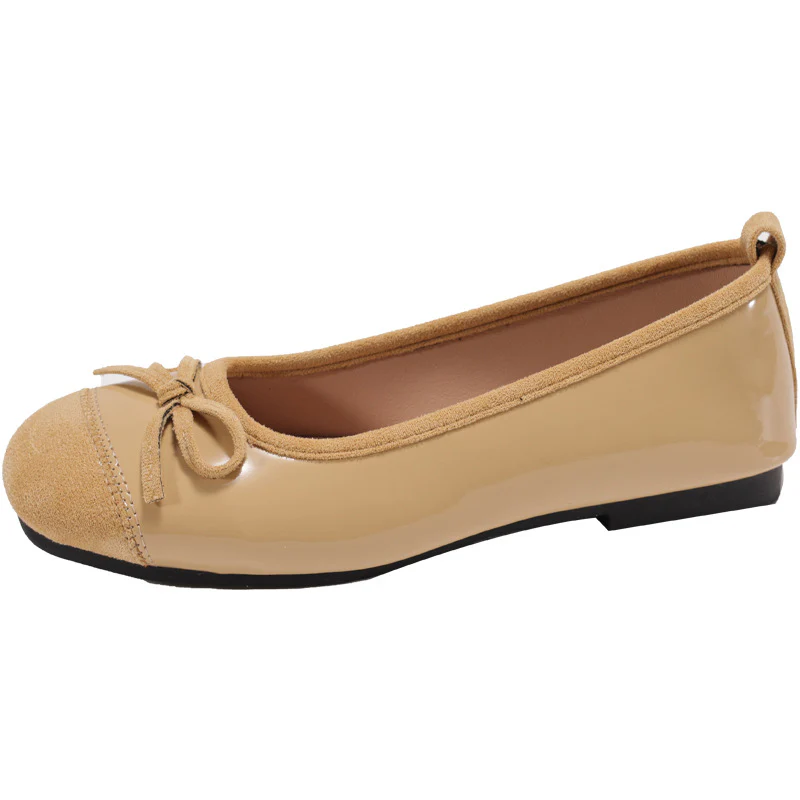 Damen Ballerinas mit eleganter Schleife und hochwertiger Glanzoberfläche Heidi Mode - Image 5