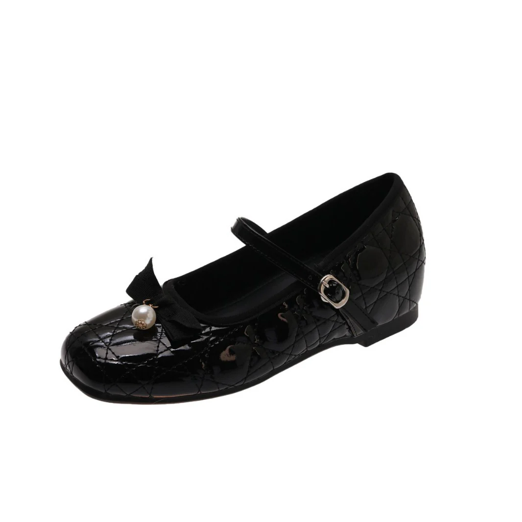 Damen Ballerinas mit eleganter Schnallenverzierung und hochwertiger Ledernarbung Heidi Mode - Image 5
