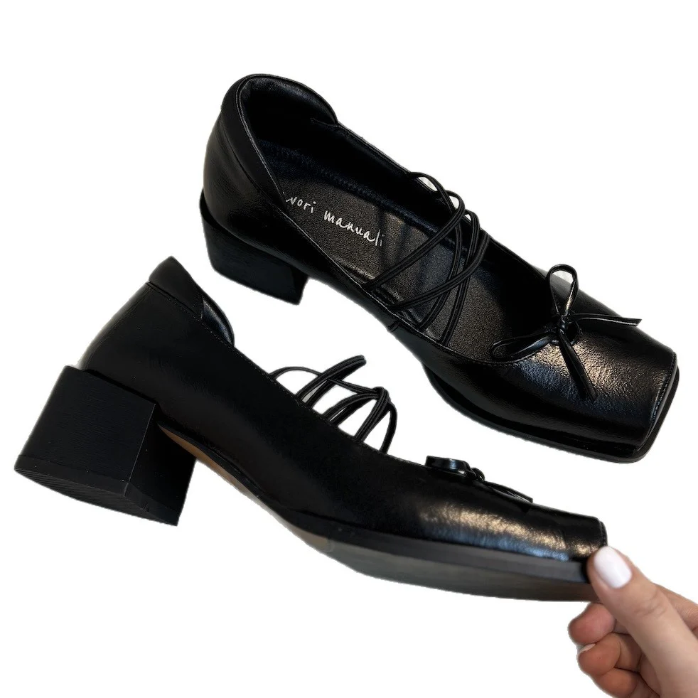 Damen Ballerinas mit eleganter Schnürung und dekorativem Schleifen-Detail Heidi Mode - Image 5