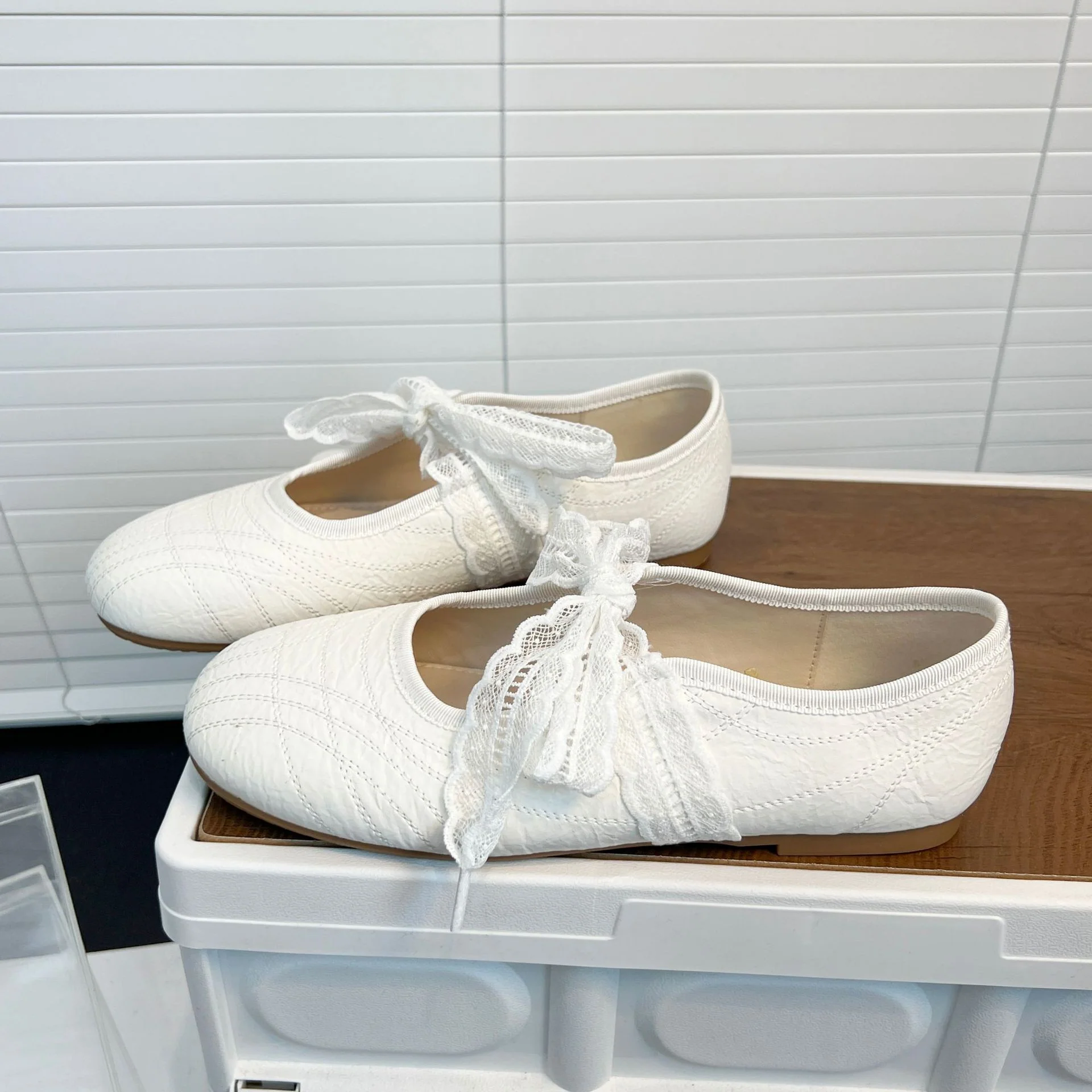 Damen Ballerinas mit eleganter Spitzeneinlage und bequemem Fußbett Heidi Mode - Image 4