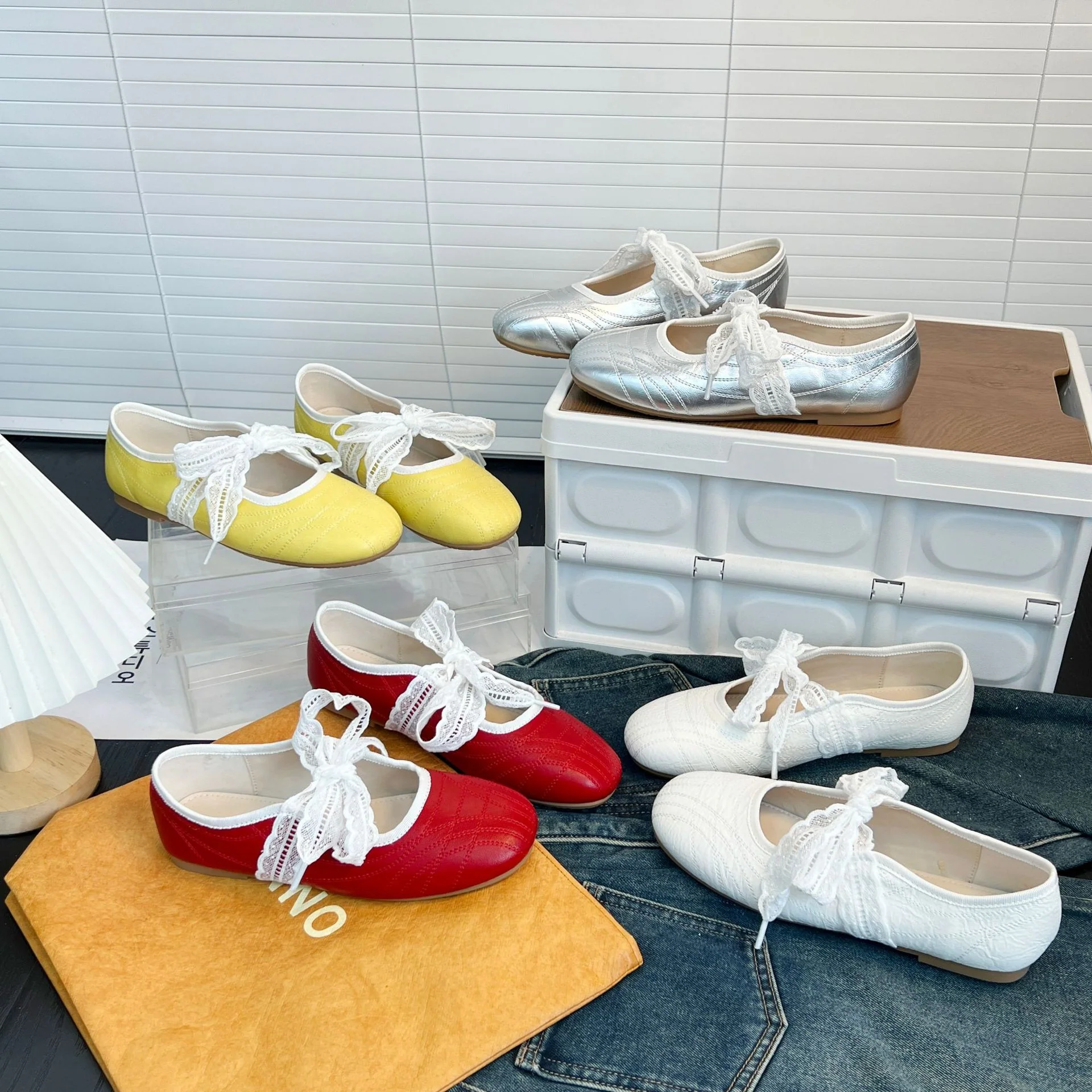Damen Ballerinas mit eleganter Spitzeneinlage und bequemem Fußbett Heidi Mode - Image 5