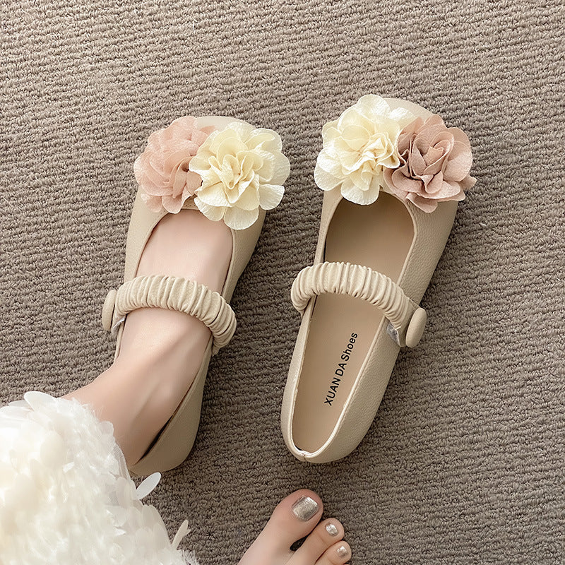 Damen Ballerinas mit floralem Dekor und elastischem Riemen Heidi Mode - Image 7
