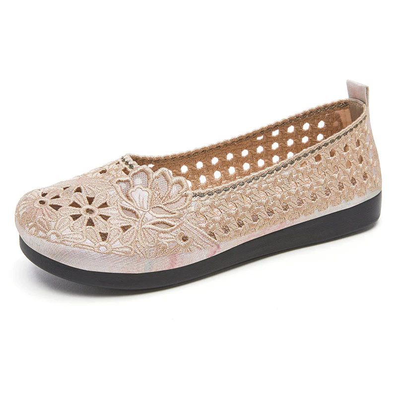 Damen Ballerinas mit floralem Lochdesign und rutschfester Sohle Heidi Mode - Image 6
