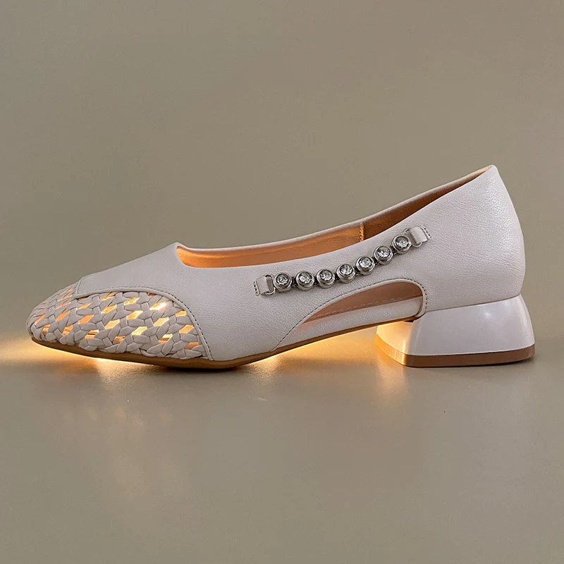 Damen Ballerinas mit glänzenden Applikationen und stilvollem Flechtmuster Heidi Mode - Image 2