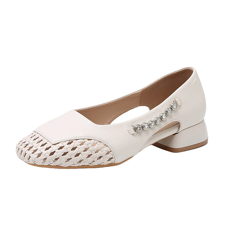 Damen Ballerinas mit glänzenden Applikationen und stilvollem Flechtmuster Heidi Mode - Image 5
