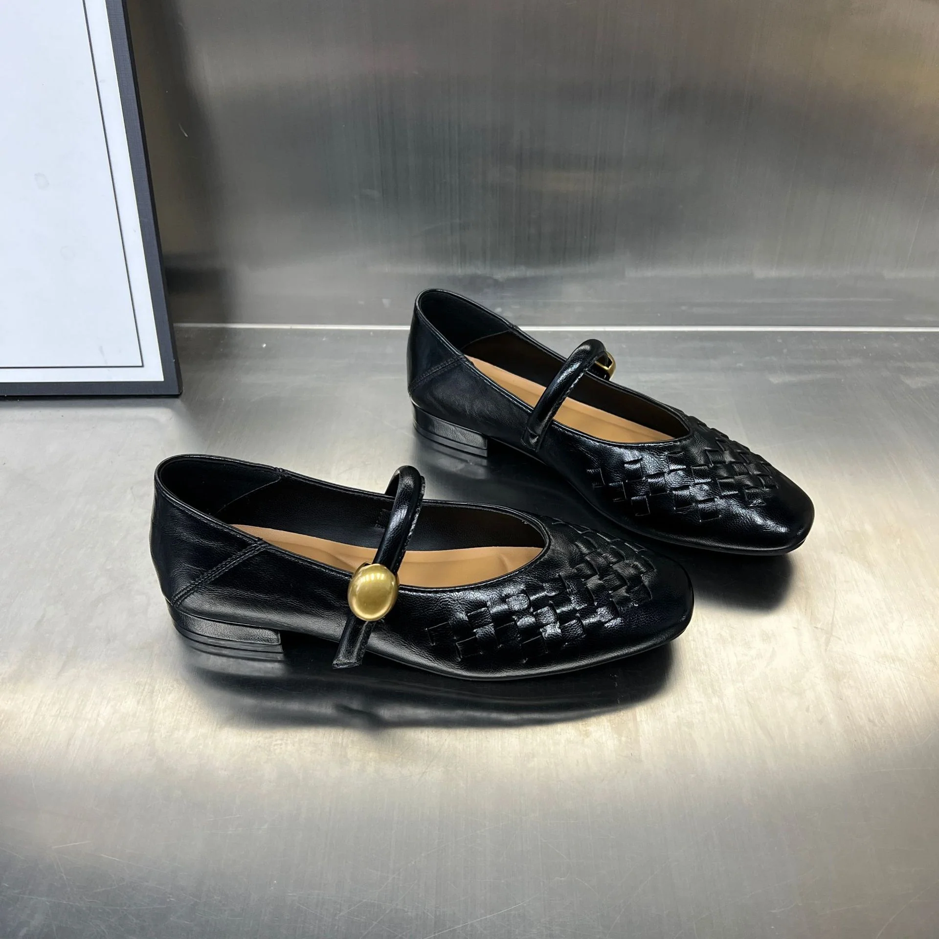 Damen Ballerinas mit modischem Flechtmuster und dekorativem Riemen Heidi Mode - Image 4
