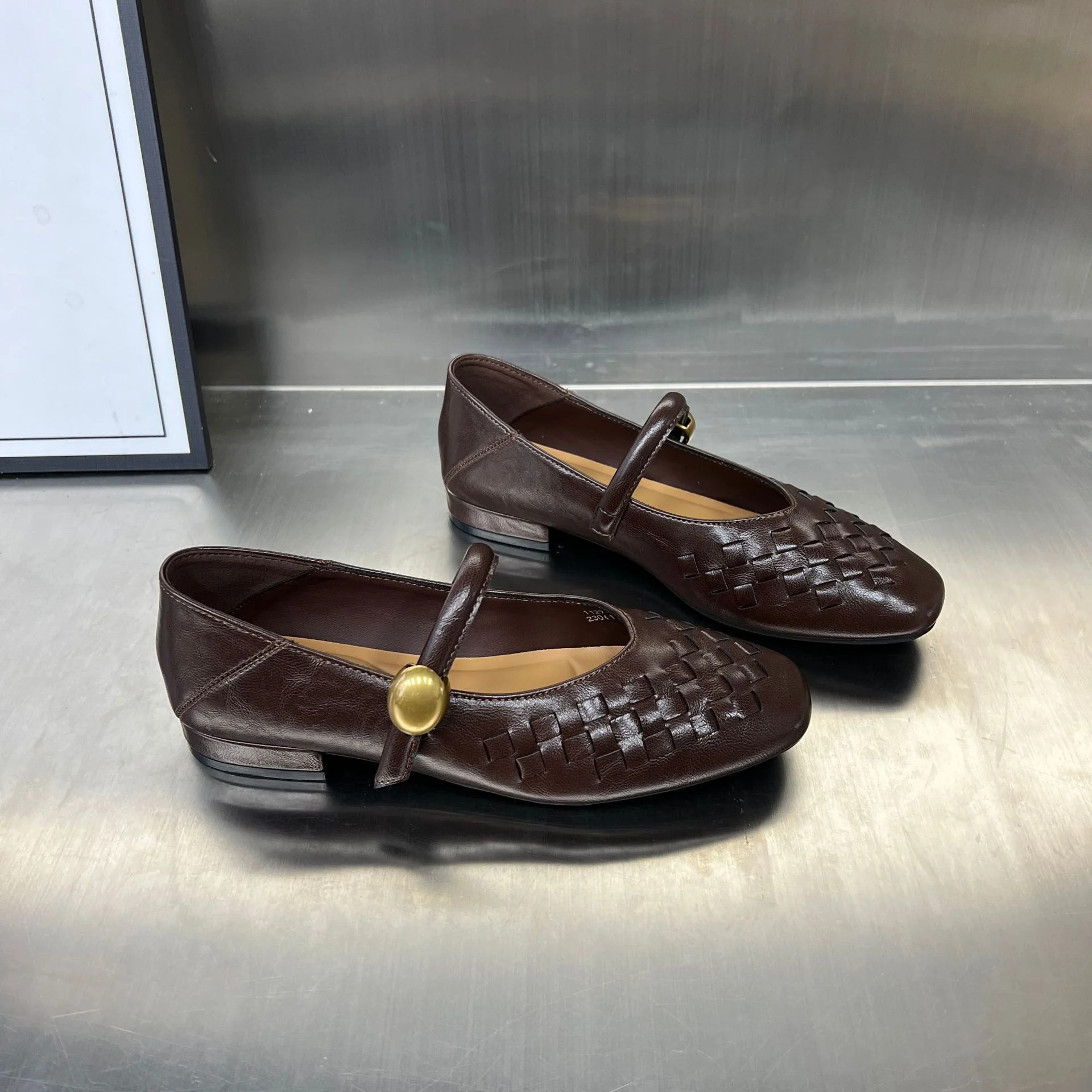 Damen Ballerinas mit modischem Flechtmuster und dekorativem Riemen Heidi Mode - Image 5