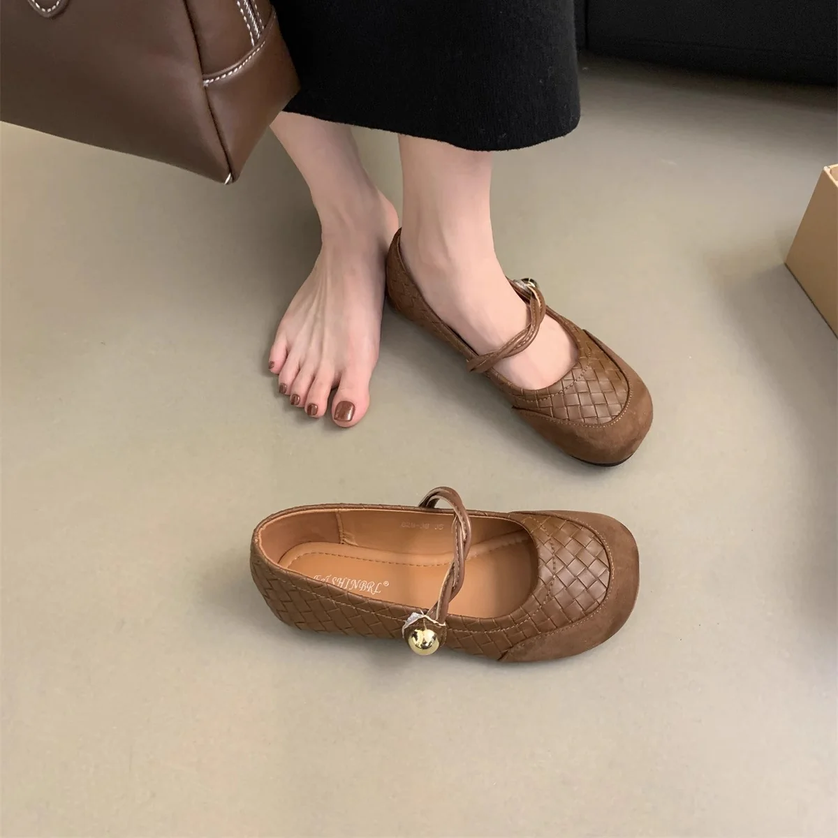 Damen Ballerinas mit modischem geflochtenem Design und eleganter Schleifen-Applikation Heidi Mode - Image 2